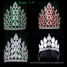 Crystal Crown Rhinestone Tiara Pageant Big Crowns